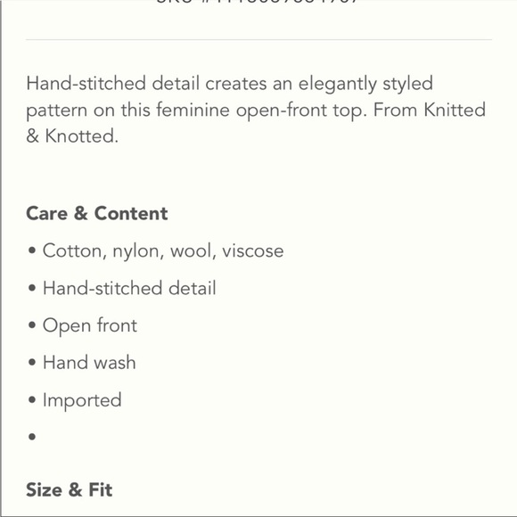 Anthropologie HWR Emmia hand stitched cardigan - Picture 11 of 11